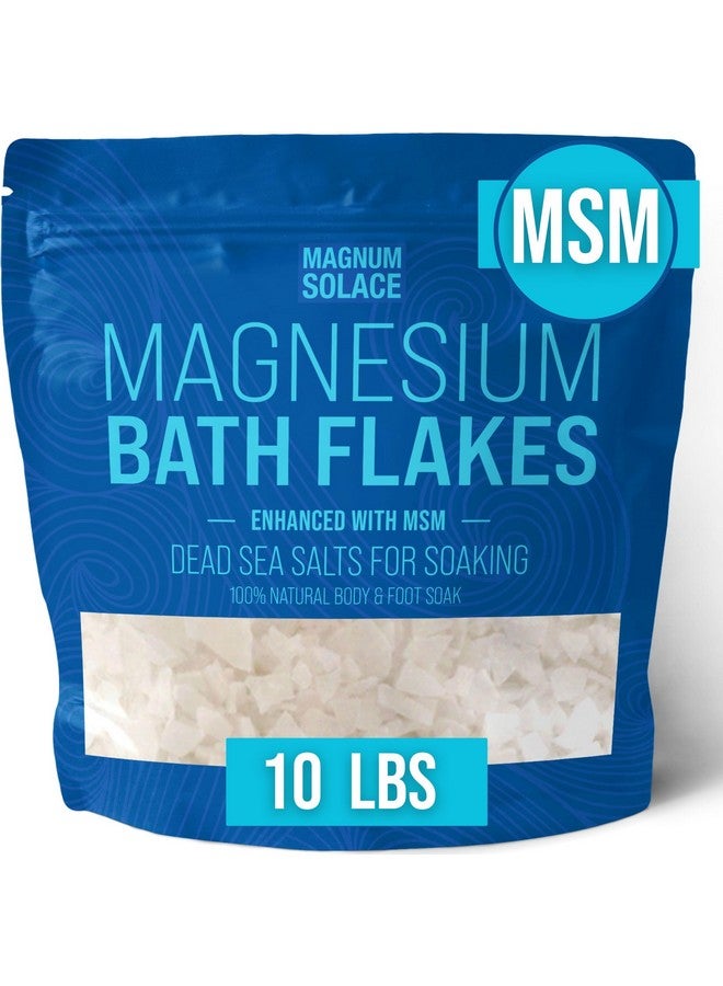 Magnum Solace Magnesium Flakes With Msmmagnesium Chloride Flakesdead Sea Salts For Soaking 10 Lbs - Image 1