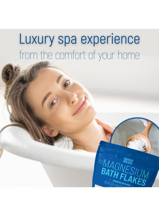 Magnum Solace Magnesium Flakes With Msmmagnesium Chloride Flakesdead Sea Salts For Soaking 10 Lbs - Image 2