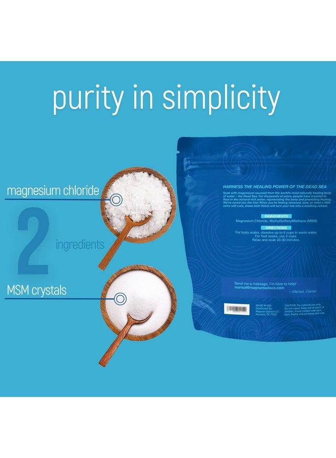 Magnum Solace Magnesium Flakes With Msmmagnesium Chloride Flakesdead Sea Salts For Soaking 10 Lbs - Image 5