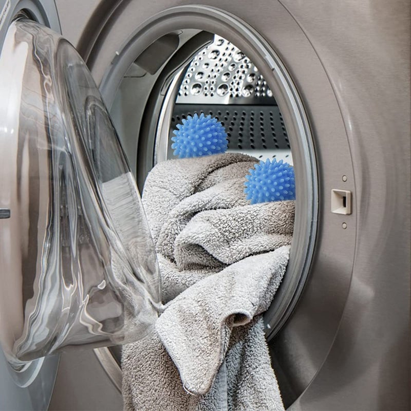 Tenalleys 6 Pcs Dryer Balls, 2.5 in Reusable Laundry Soften and Fluff Laundry Washing Balls (Blue) - Image 5
