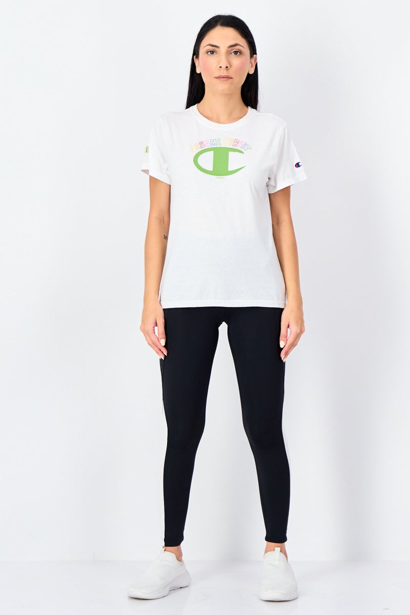 Champion x Seasame Street Women Sportswear Fit Short Sleeve Outdoor T-Shirt, White - Image 2