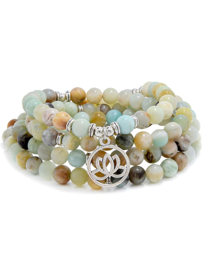 Lotus Flower Gifts Mala Beads 108 Healing Bracelet Necklace Meditation Accessories  - Image 1