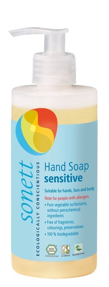 Sonett Organic Hand Soap Sensitive Liquid Body Care Suitable For Hands Face And Body 1 Count Certified Organically Grown