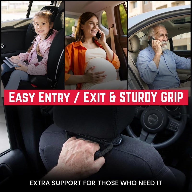 GPCA GP BackGrip LITE, Headrest Car Passenger Hand Grip for Truck & Car Wrangler JL JT JK Handle for Offroad, Kids & Seniors, Patented Jeep Accessories - Image 3