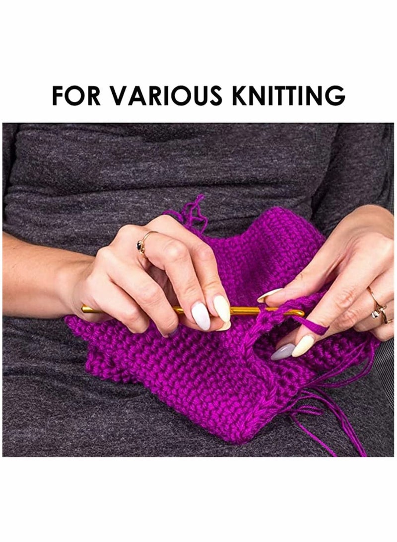 SYOSI 14 Sizes Multicolor Crochet Hooks Set, Aluminum Handle Knitting Hook Needles for Arthritic Hands, Crochet Needles for Yarn Craft, Nice Gift for Women - Image 2