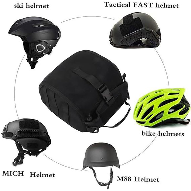 Tactical Helmet Storage Bag Multifunctional Waterproof Molle Storage Carrying Pouch for Sport Hiking Motorcycle Helmet Accessories - Image 5