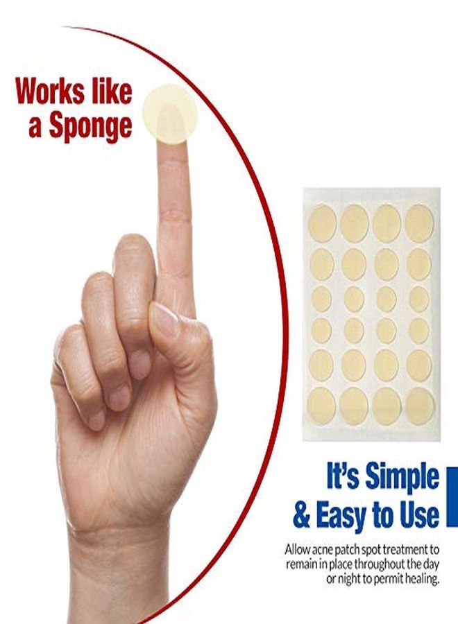 MEDca Acne Absorbing Covers Hydrocolloid Acne Care Bandages (240 Count) Three Universal Patch Sizes, Acne Blemish Treatment For Face & Skin Spot Pore Patch That Conceals, Reduce Pimples And Blackheads - Image 5