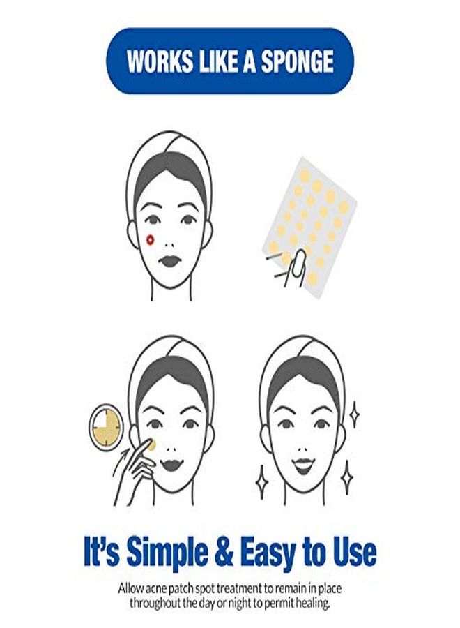 MEDca Acne Absorbing Covers Hydrocolloid Acne Care Bandages (240 Count) Three Universal Patch Sizes, Acne Blemish Treatment For Face & Skin Spot Pore Patch That Conceals, Reduce Pimples And Blackheads - Image 3