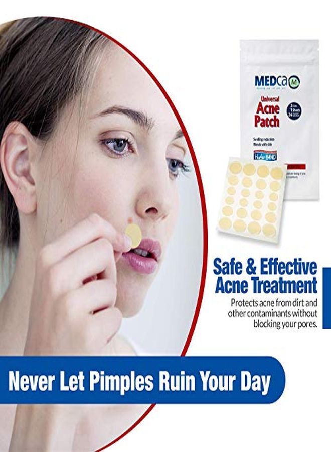 MEDca Acne Absorbing Covers Hydrocolloid Acne Care Bandages (240 Count) Three Universal Patch Sizes, Acne Blemish Treatment For Face & Skin Spot Pore Patch That Conceals, Reduce Pimples And Blackheads - Image 4