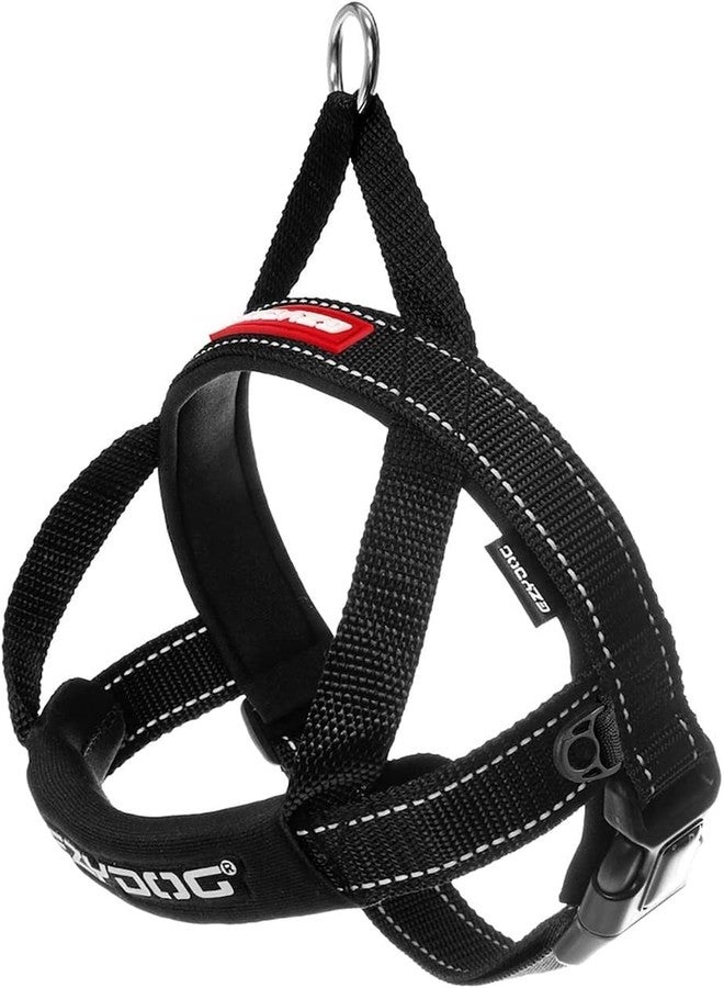 EzyDog Quick Fit Dog Harness - No Pull Harness for Training, Everyday Walking, and Easy Control - Adjustable Fit, Reflective, and Padded (Small, Black) - Image 1