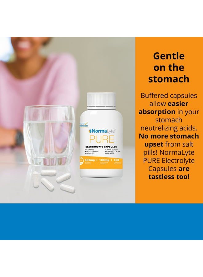 NormaLyte Electrolyte Capsules | 100 Count | Hydration Salt Tablets with Essential Minerals | Replenish Electrolytes for Energy, Stamina & Muscle Recovery - Image 4