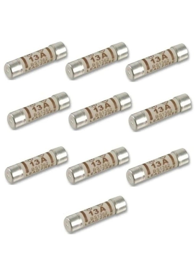 BKMax (10 Pcs) BS1362 Fuse Cartridge, 13 amp - High-Quality Electrical Safety Fuse  (Pack of 10 Pieces)