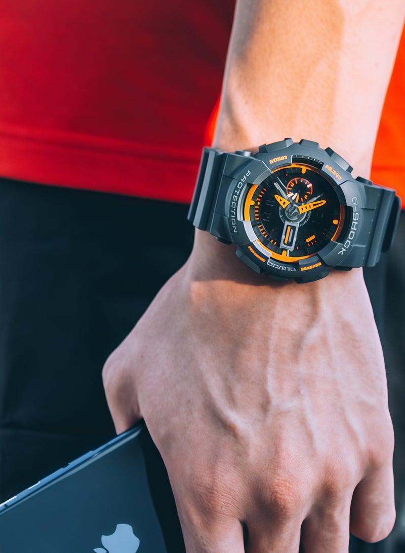 CASAON G-Shock Casio Men's GA-110TS-1A4 Analog-Digital Watch With Grey Resin Band - Image 4