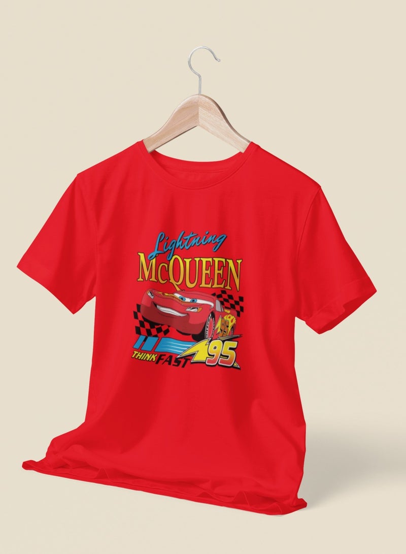 ZOOM تي شيرت أطفال سيارة سباق لايتنينغ مككوين بتصميم ملون ممتع