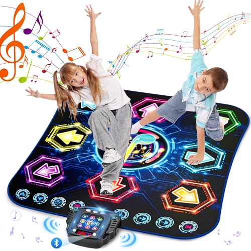 Surelect Dance Mat 2025 Light Up 8Button Dance Pad with Wireless Bluetooth Upgraded Flowing Light Control System with Stands Kids Toys Music Games Birthday for 312 Year Old Boys Girls - Image 1
