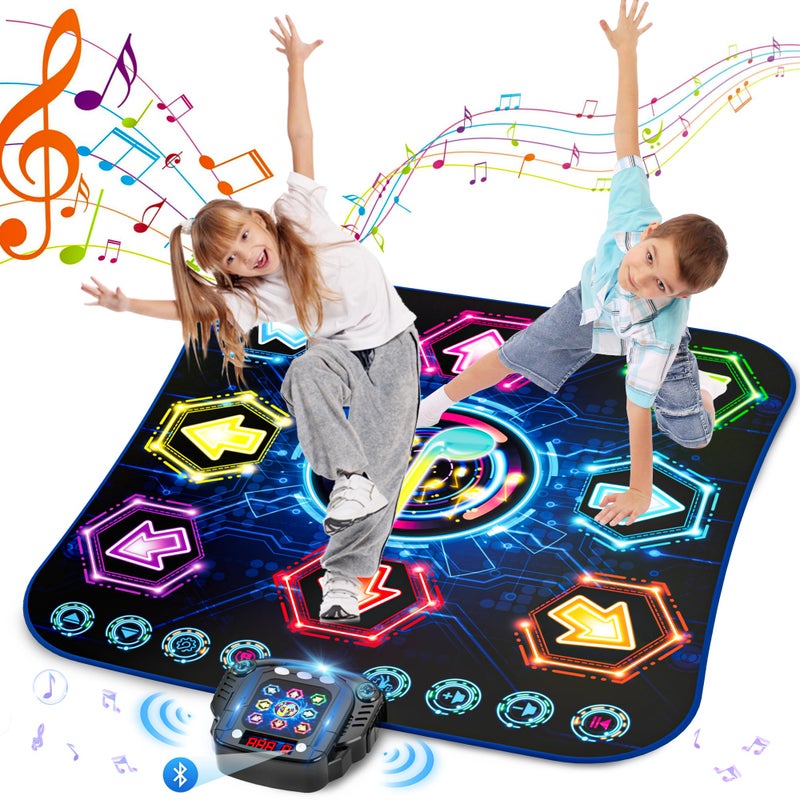 Surelect Dance Mat 2025 Light Up 8Button Dance Pad with Wireless Bluetooth Upgraded Flowing Light Control System with Stands Kids Toys Music Games Birthday for 312 Year Old Boys Girls - Image 2