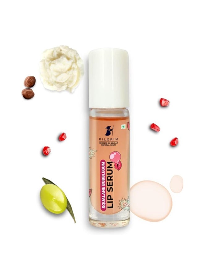PILGRIM Spanish Squalane Lip Serum (Bubblegum) with roll-on for Visibly Plump Lips  Hydrating Lip serum for dark lips Lip serum with Shea Butter And Pomegranate for plump And soft lips  6 ml  - Image 2