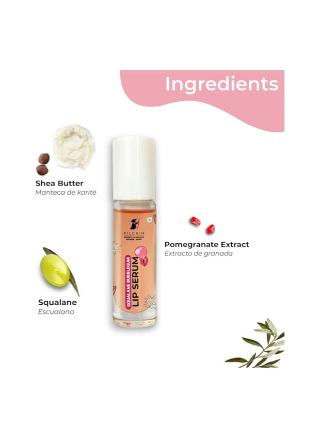 PILGRIM Spanish Squalane Lip Serum (Bubblegum) with roll-on for Visibly Plump Lips  Hydrating Lip serum for dark lips Lip serum with Shea Butter And Pomegranate for plump And soft lips  6 ml  - Image 4