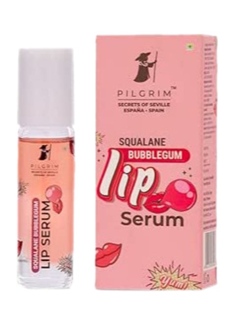 Spanish Squalane Lip Serum (Bubblegum) with roll-on for Visibly Plump Lips  Hydrating Lip serum for dark lips Lip serum with Shea Butter And Pomegranate for plump And soft lips  6 ml