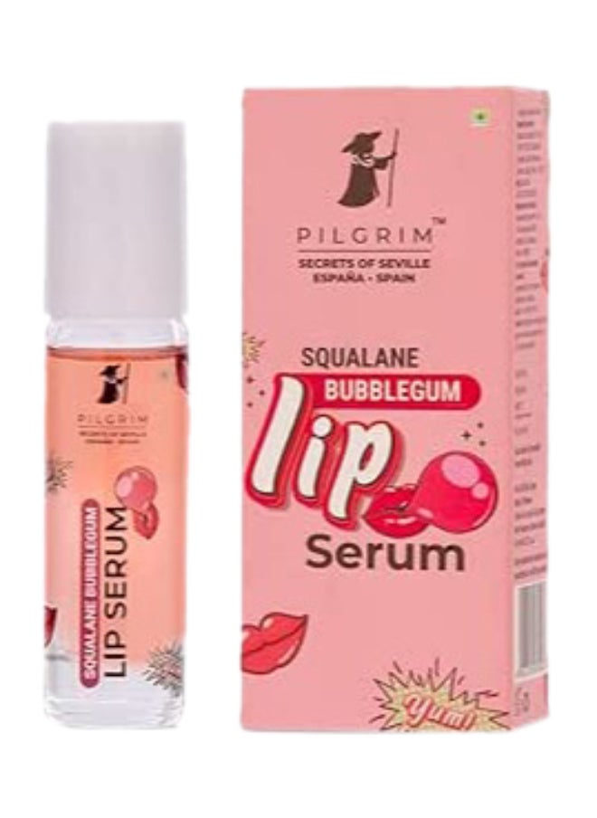 PILGRIM Spanish Squalane Lip Serum (Bubblegum) with roll-on for Visibly Plump Lips  Hydrating Lip serum for dark lips Lip serum with Shea Butter And Pomegranate for plump And soft lips  6 ml  - Image 1