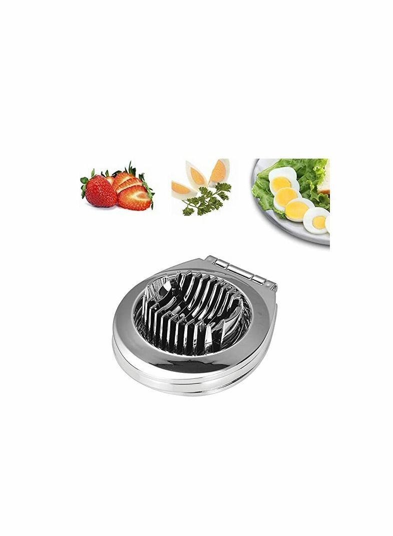 NIBEMINENT Egg Slicer Cutter Multipurpose PP Plastic 304 Stainless Steel Wire for Hard Boiled Eggs Heavy Duty Kitchen Accessories Fruit Essential Cooking Tools - Image 1