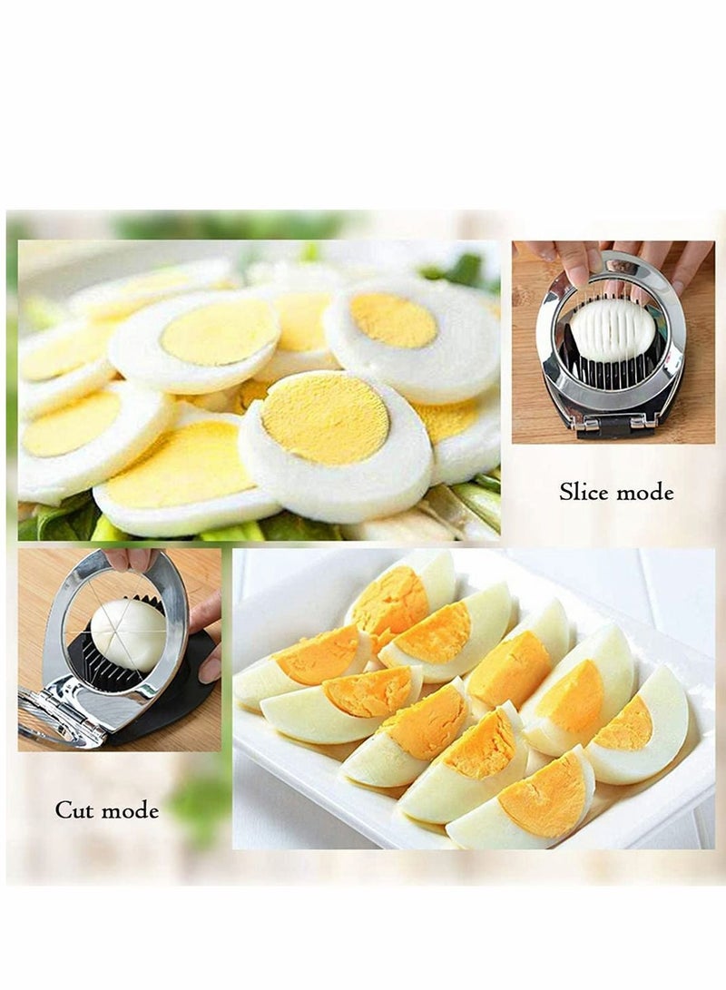 NIBEMINENT Egg Slicer Cutter Multipurpose PP Plastic 304 Stainless Steel Wire for Hard Boiled Eggs Heavy Duty Kitchen Accessories Fruit Essential Cooking Tools - Image 2