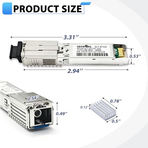 groword Gpon OLT Stick, FTTH FTTO,SFP Optical Module for POL Fiber Network, Convenient to Use, 32 ONU Compatible (1 Gb) - Image 2
