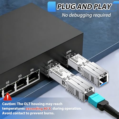 groword Gpon OLT Stick, FTTH FTTO,SFP Optical Module for POL Fiber Network, Convenient to Use, 32 ONU Compatible (1 Gb) - Image 3