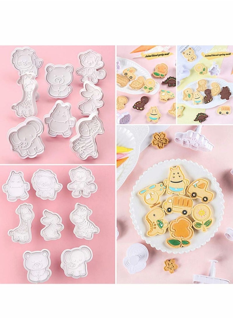 8 pcs Cookie Cutters Stamper, Animal 8 Pcs Fondant Plunger Stamps, Giraffe, Zebra, Lion, Monkey, Elephant, Hippo, Bear, Rabbit (Daily Cutter Set) - pzsku/Z9B9402884578A237E1B0Z/45/_/1684223818/2c883a69-5581-4dda-820d-6e3d1fd8857f