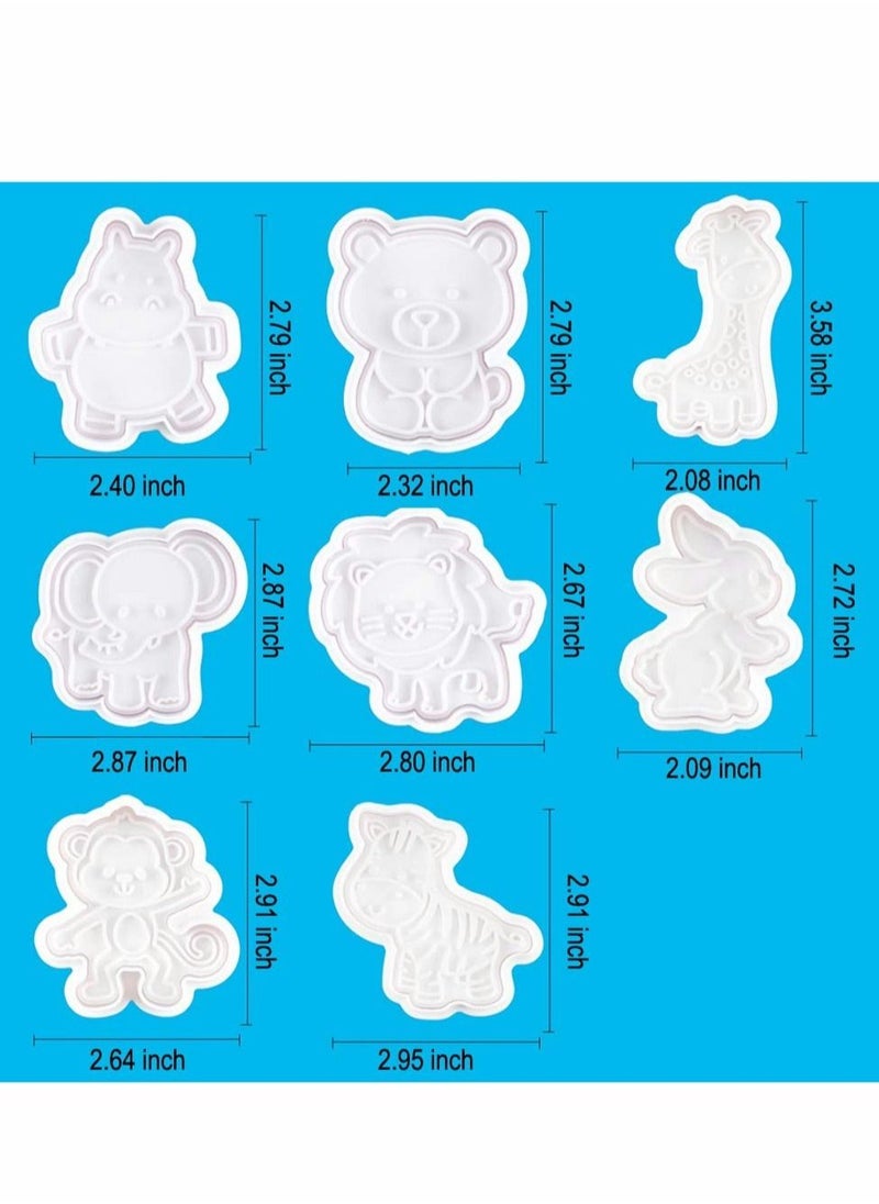 8 pcs Cookie Cutters Stamper, Animal 8 Pcs Fondant Plunger Stamps, Giraffe, Zebra, Lion, Monkey, Elephant, Hippo, Bear, Rabbit (Daily Cutter Set) - pzsku/Z9B9402884578A237E1B0Z/45/_/1684223818/fd0d9181-6fb8-4666-84fe-912ad53f25a4