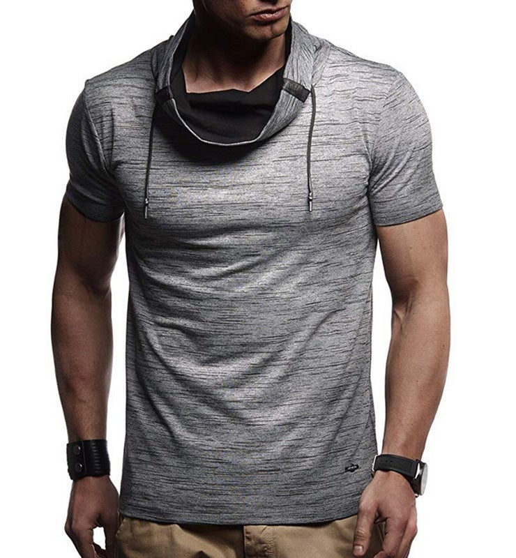 2025 Summer Cross-Border Foreign Trade New Product Short-Sleeved Patchwork Color-Blocked Base Shirt Men's T-Shirt Large Size Short-Sleeved T-Shirt - Image 1