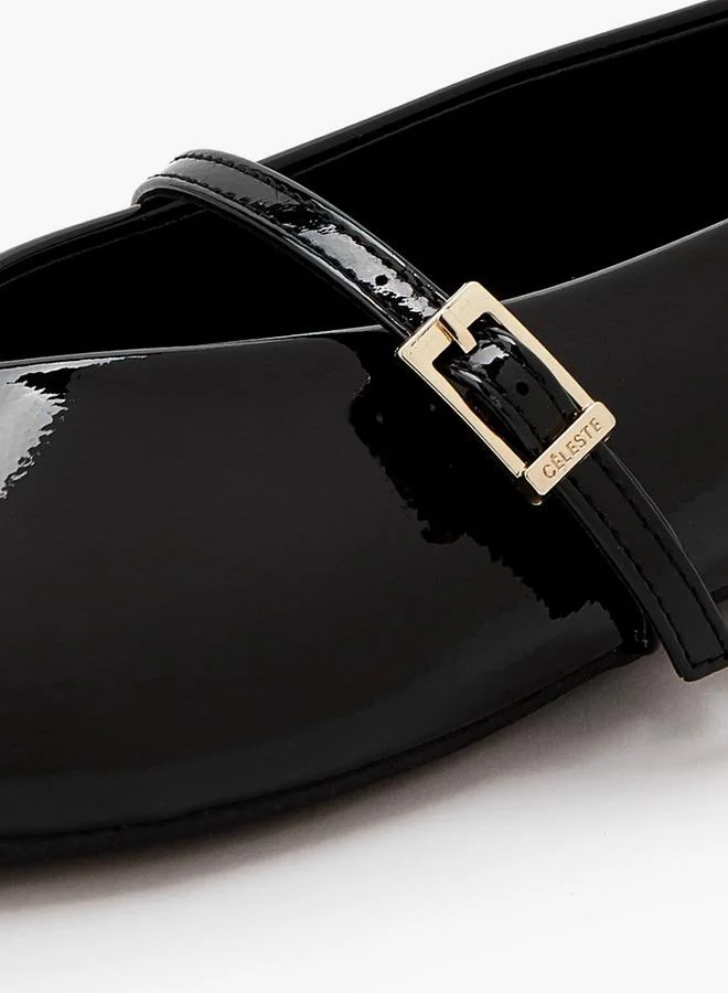Celeste BLACK Women Buckle Closure Mary Jane Shoes for Women | Best Price UAE