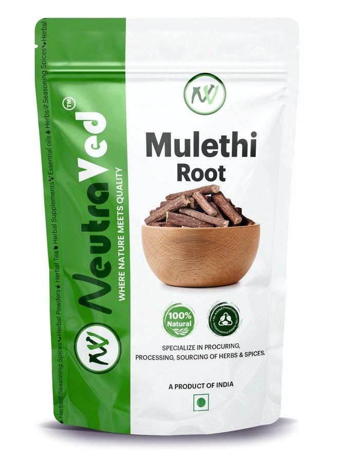 NeutraVed Mulethi Stick 100g | Natural Licorice Root for Eating, Throat Comfort, Skin & Hair Care | Pure Mulethi (Yashtimadhu) Sticks for Multiple Uses | 100% Natural A Grade Mulethi Sticks- 100g - Image 1