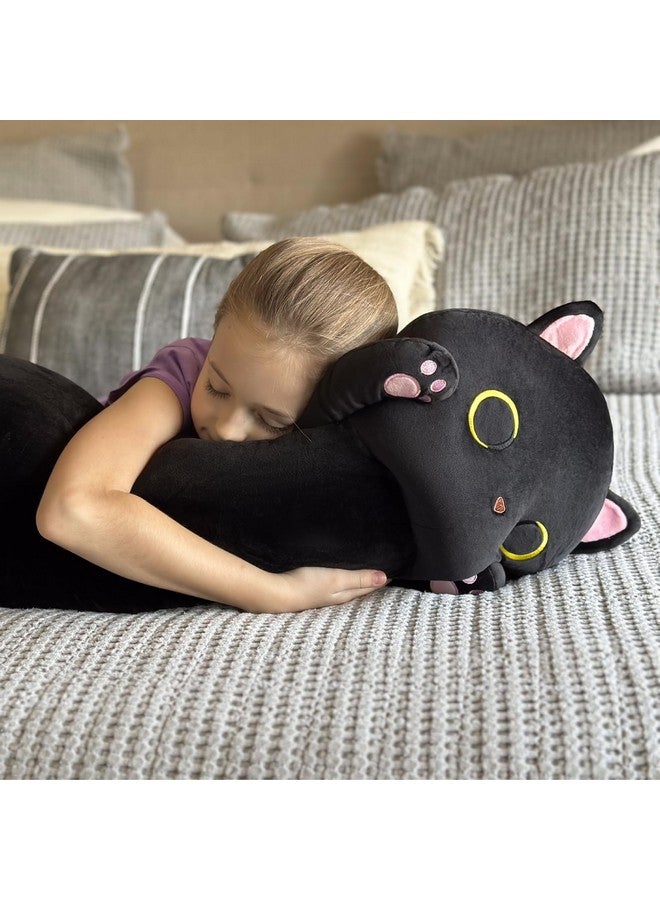 MaoGoLan وسادة قطة طويلة من ماو غولان للأطفال، 44'' حيوان محشو قطة كبيرة للبالغين، وسادة جسم قطة طويلة للبنات، دمية وسادة كبيرة من القطط المحشوة، ألعاب محشوة كبيرة - Image 3