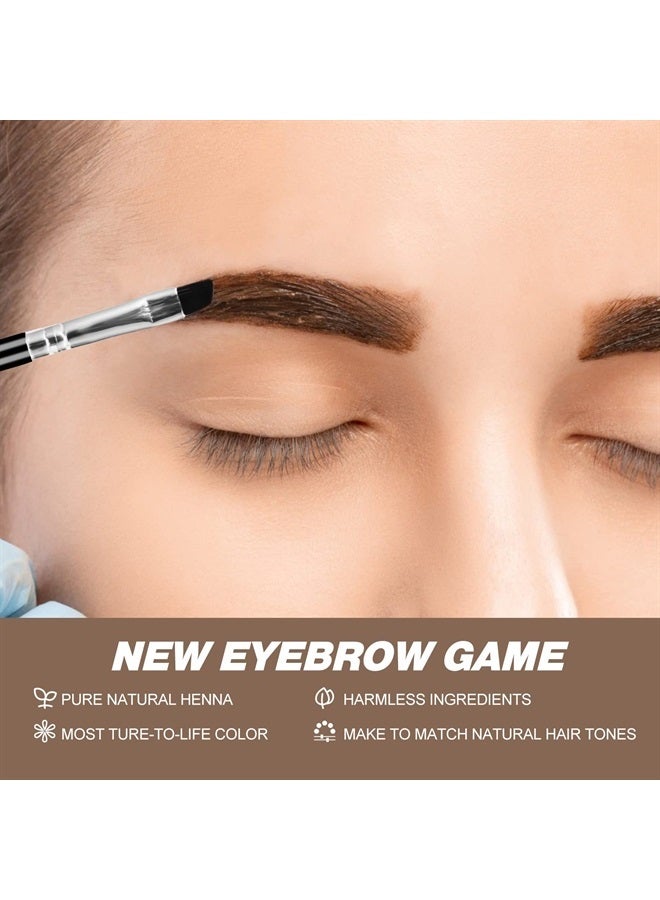 Simpout Henna Eyebrow Tint Kit - Pure Natural Brow Color Kit, Instant Eyebrow Tinting Kit, DIY Eye Brow Coloring Kit at Home and Salon, Easy to Use (Dark Brown) - Image 2