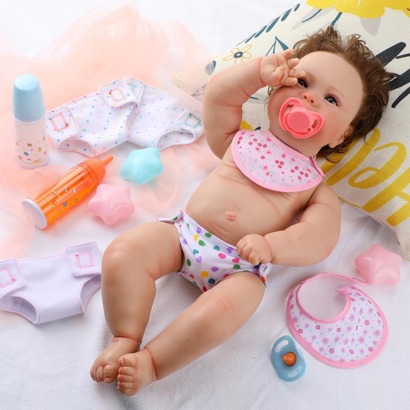 Shappy 10 Pcs Baby Doll Accessories Set Include Disappearing Milk and Juice Bottles, Pacifier, Bibs, Diapers, Baby Doll Feeding Set, Toy Bottles for Dolls for Girls Christmas Birthday Gift - Image 4
