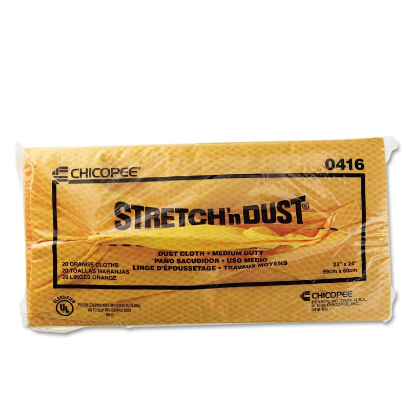 Chicopee 0416 Stretch n Dust Medium Duty 24 x 24 Unfolded Dust Clothes for Furniture Printers Electronics No Spray Needed Pack of 20