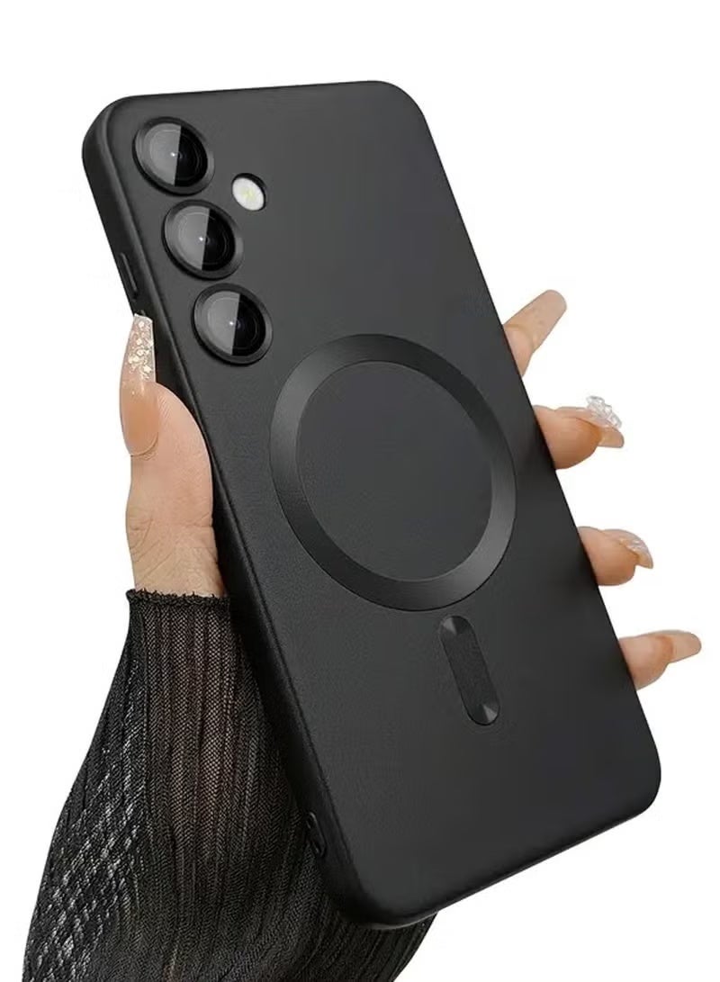 إكس ليفيل سامسونج غالاكسي A16 حالة مع حماية عدسة الكاميرا الكاملة,لينة TPU مكافحة الخدش صدمة حالة الهاتف مع الشحن اللاسلكي لسامسونج غالاكسي A16,أسود - Image 1