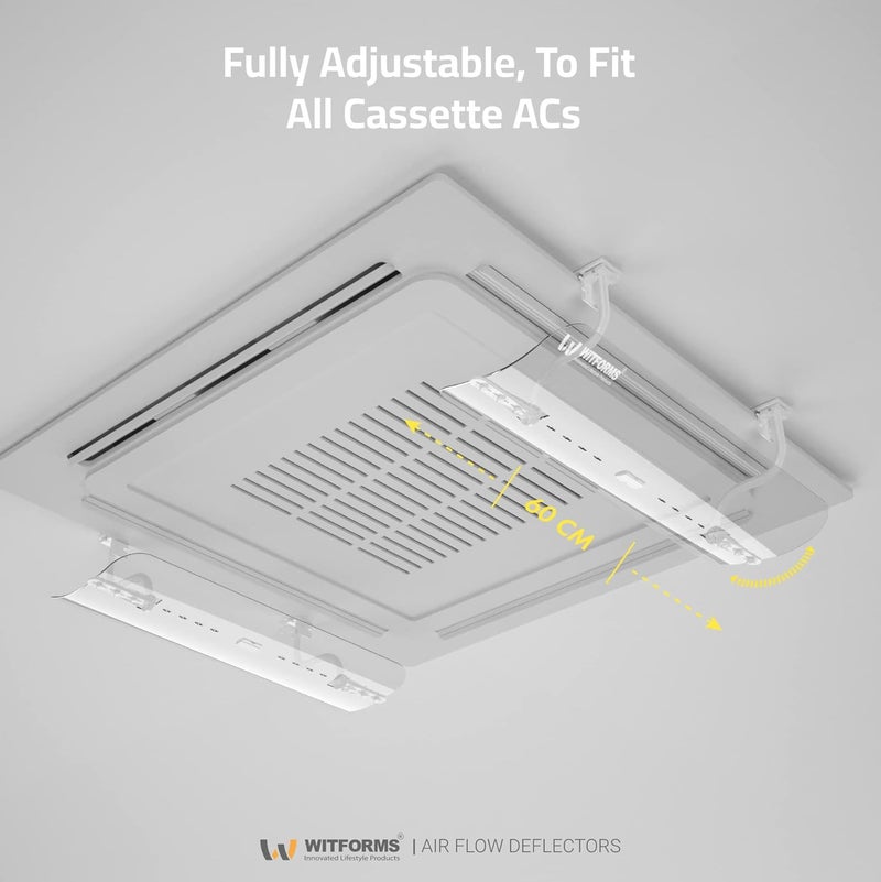 Witforms /Cassette - Adjustable AC Air Deflector, Suitable for Cassette Air Conditioner’s, Easy to Install and Remove - Image 3