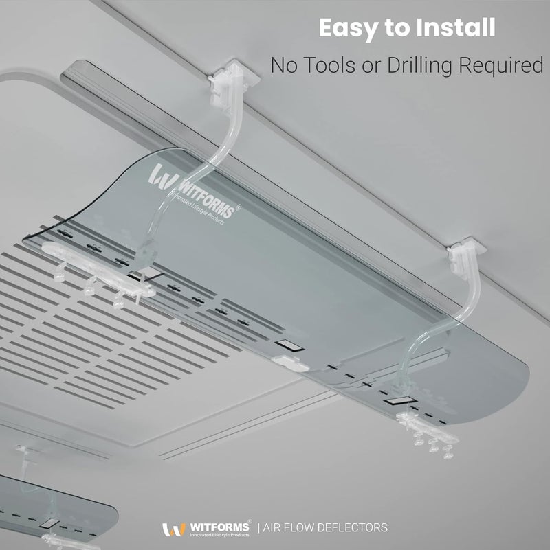 Witforms /Cassette - Adjustable AC Air Deflector, Suitable for Cassette Air Conditioner’s, Easy to Install and Remove - Image 4