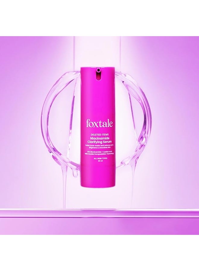 foxtale 12% Niacinamide Face Serum with Azelaic Acid for Oil Control & Brightening | Reduces Acne, Blemishes & Acne Marks | Brightens & Smoothens Skin | Face Serum for Women & Men | 30 ml - Image 2