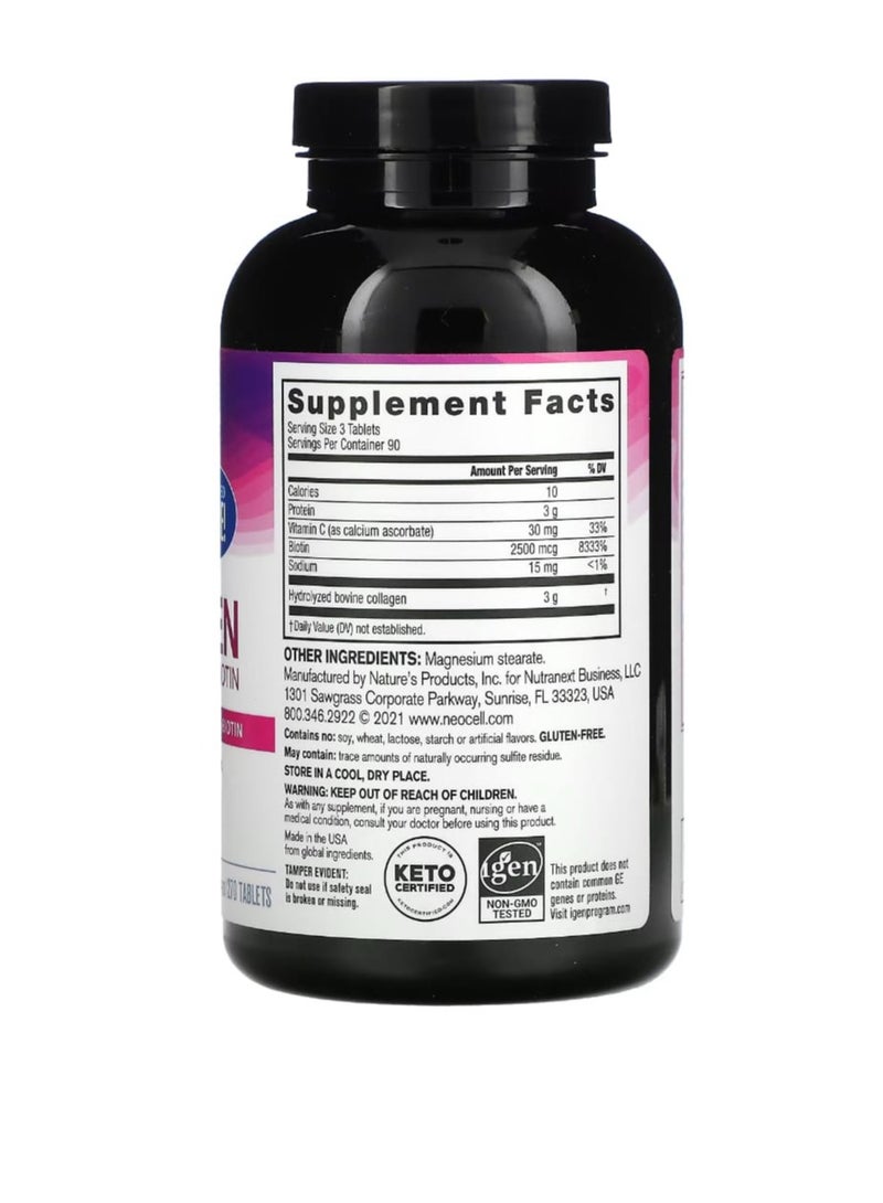 NEOCELL Super Collagen  Vitamin C & Biotin 270 Tablets - Image 2