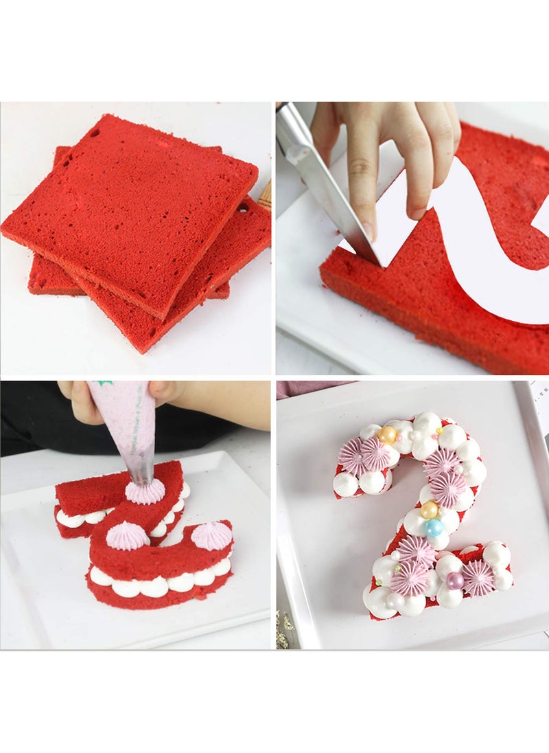 MLOLM 0-8 Numeral Cake Stencils Molds 14 Inch Arabic Number Cake Maker Decorative Fillings Layered Cake Baking Tools for DIY Wedding Birthday Anniversary (14 inch)  - Image 2