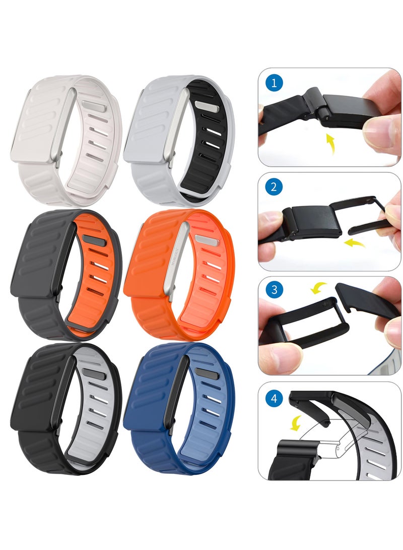 CATANES Sports Strap Compatible with Whoop 5.0 Soft and Breathable Silicone Strap Adjustable Replacement Wristbands for Whoop 5.0 Band - Orange - Image 3