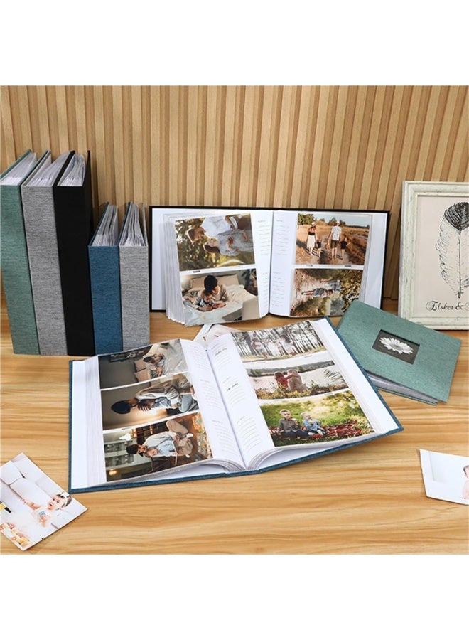Arabest 200 Pockets Photo Album with Writing Space and Front Window, Waterproof Linen Photo Album for 4 * 6 Inches photos, Portable Photo Album for Baby Travel Wedding Family - Image 5