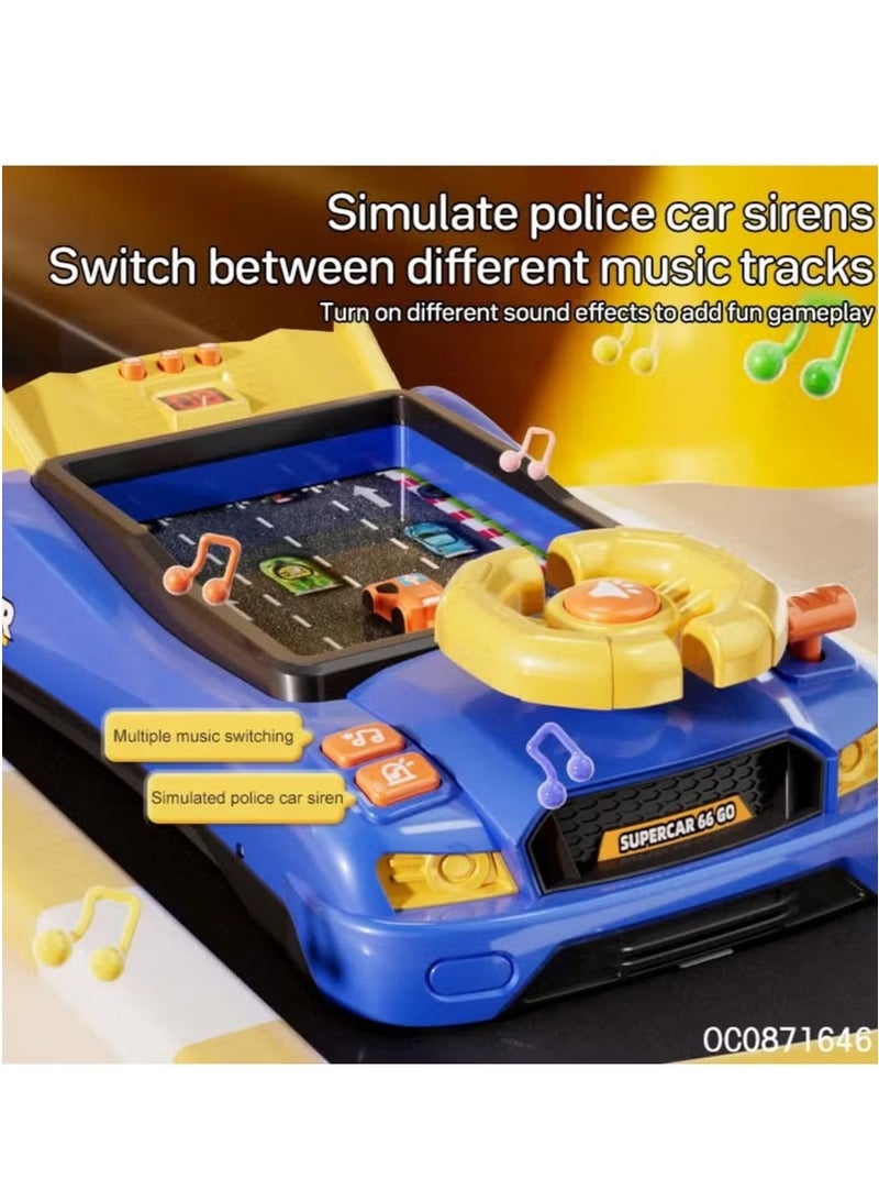 Steering Wheel Game Toys for Kids Simulated Driving Racing Car Game with Musical Interactive Educational Learning Racing Desktop Game Sensory Toy for Young Children (Racing) - Image 4