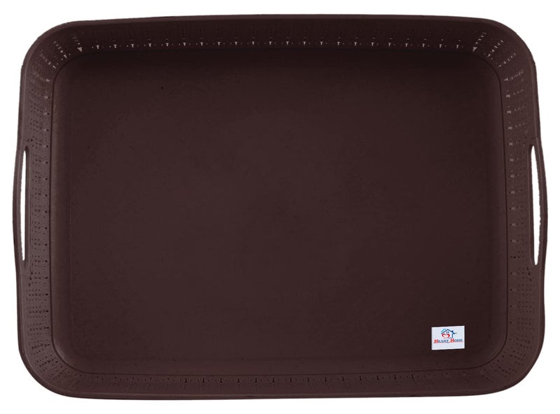 Kuber Industries Heart Home Q-4 Designer Plastic Storage Basket For Store Fruits, Vegetables, Magazines, Cosmetics, Stationary (Brown)-50HH01564 - Image 3