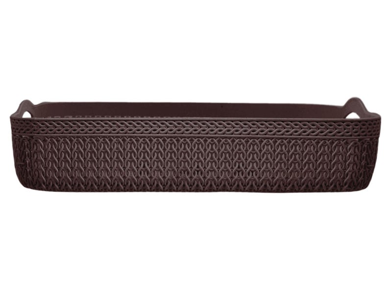 Kuber Industries Heart Home Q-4 Designer Plastic Storage Basket For Store Fruits, Vegetables, Magazines, Cosmetics, Stationary (Brown)-50HH01564 - Image 4