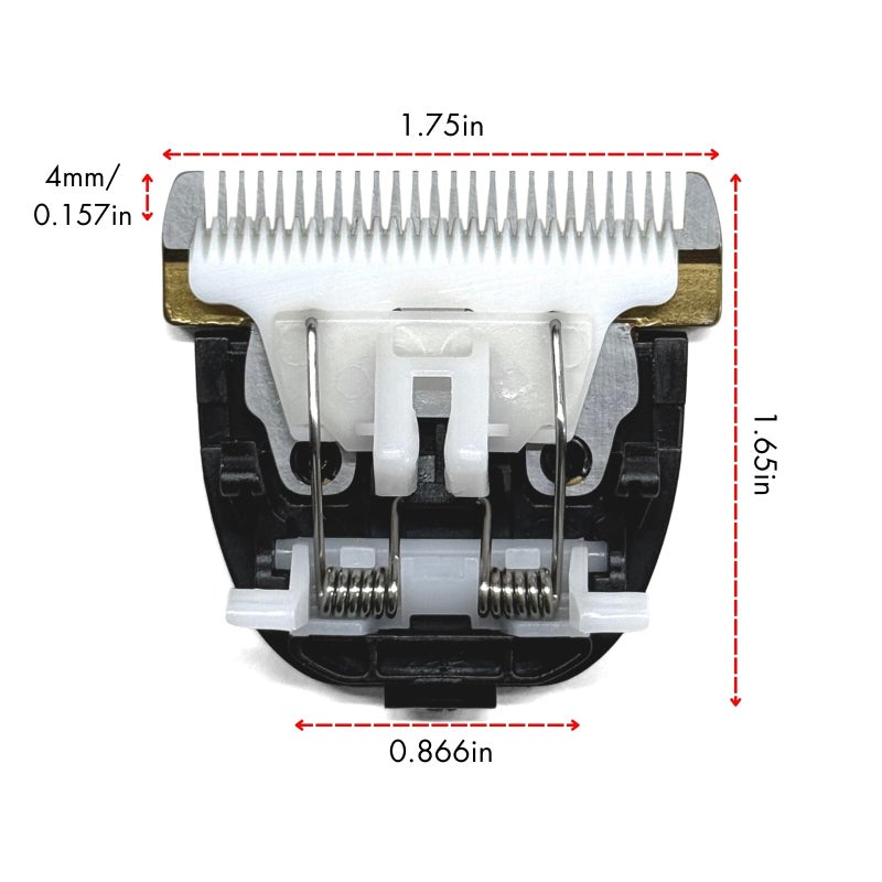 IWEEL Replacement Titanium Blade with Moving Ceramic Blade for IW2691A Cordless Dog Clippers, Cat Shaver and Low Noise Water Proof Electric Dog Trimmer Pet Grooming Kit - Image 3