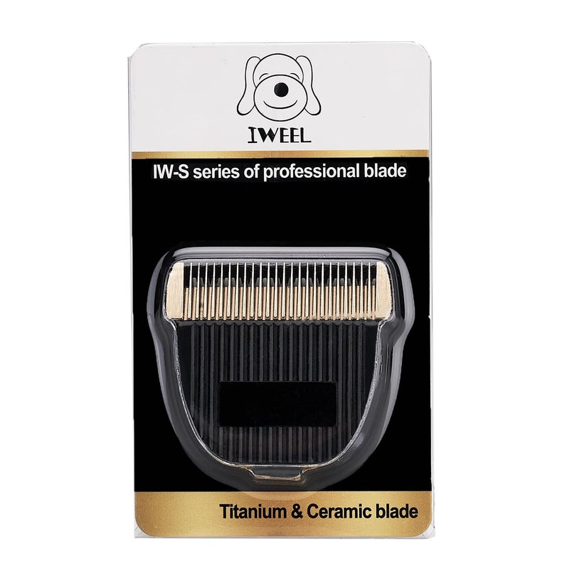 IWEEL Replacement Titanium Blade with Moving Ceramic Blade for IW2691A Cordless Dog Clippers, Cat Shaver and Low Noise Water Proof Electric Dog Trimmer Pet Grooming Kit - Image 2